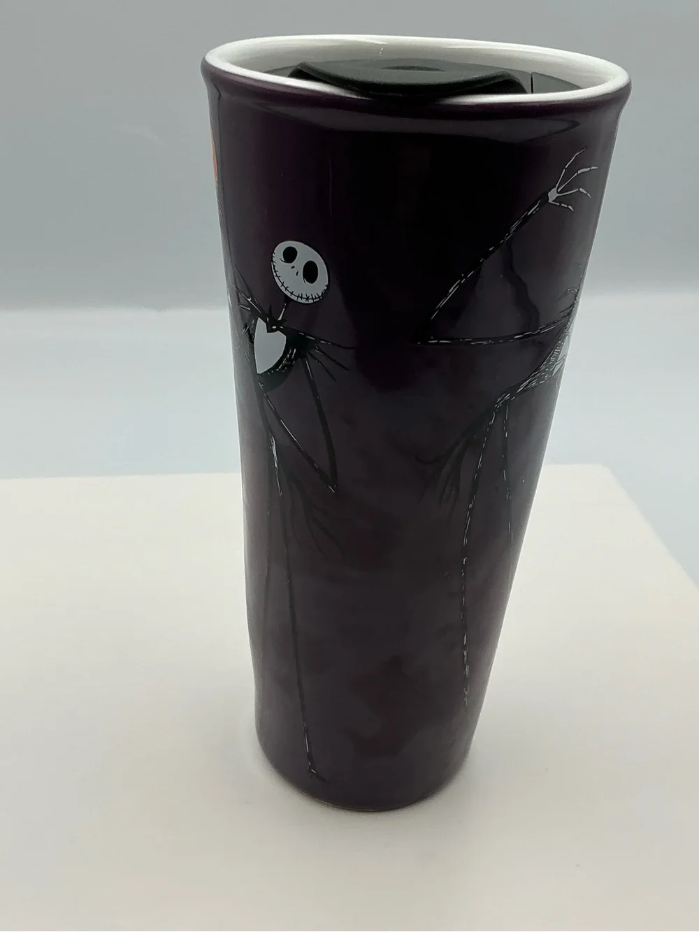Disney Purple Jack Skellington Ceramic Travel Tumbler with Black Lid